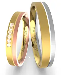 Dreifarbige Ringe aus 585 Gold 